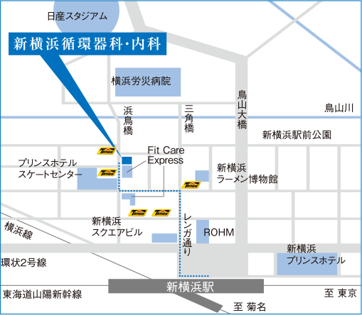 新横浜循環器科・内科MAP